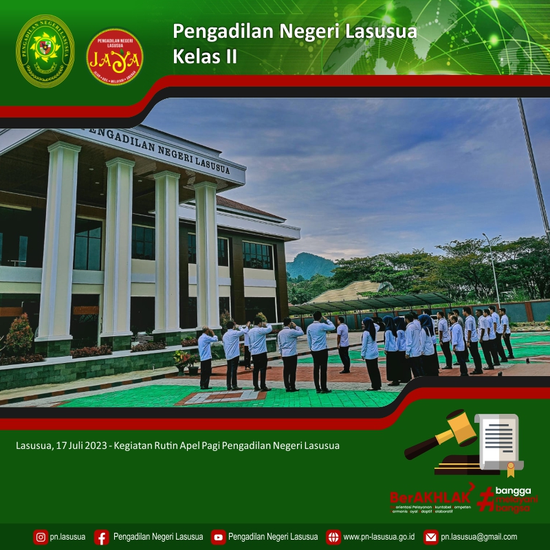 Apel Pagi Pengadilan Negeri Lasusua